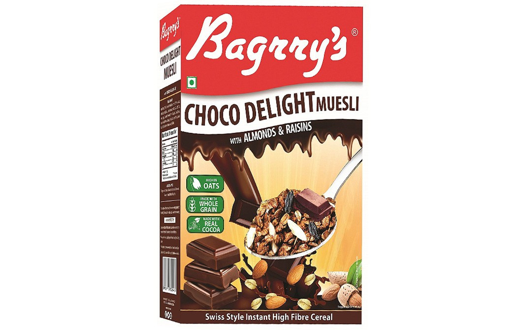 Bagrry's Choco Delight Muesli with Almonds & Raisins   Pack  500 grams